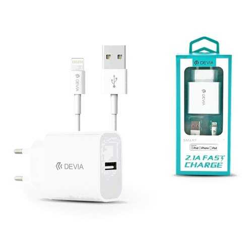 Сетевое зарядное устройство Devia Lightning Smart Charger Suit 10W White в Евросеть