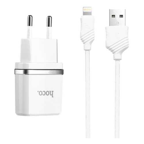 Сетевое зарядное устройство Hoco C12 2 USB 2,4A White в Евросеть