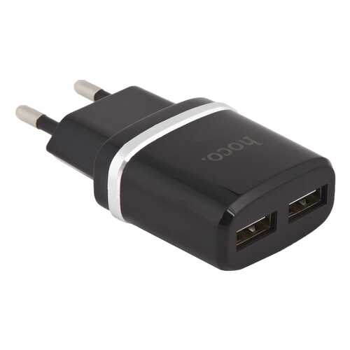 Сетевое зарядное устройство Hoco C12 Smart Dual 2 USB 2,4A Black в Евросеть