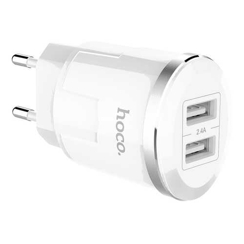 Сетевое зарядное устройство Hoco C38A Thunder Power 2 USB 2,4A White в Евросеть