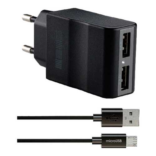 Сетевое зарядное устройство InterStep Travel Charger 2 USB 2,1A Black в Евросеть