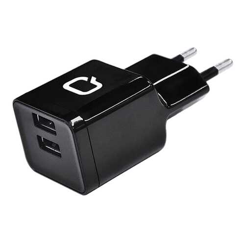 Сетевое зарядное устройство Qumo 2 USB 3,1А Black в Евросеть