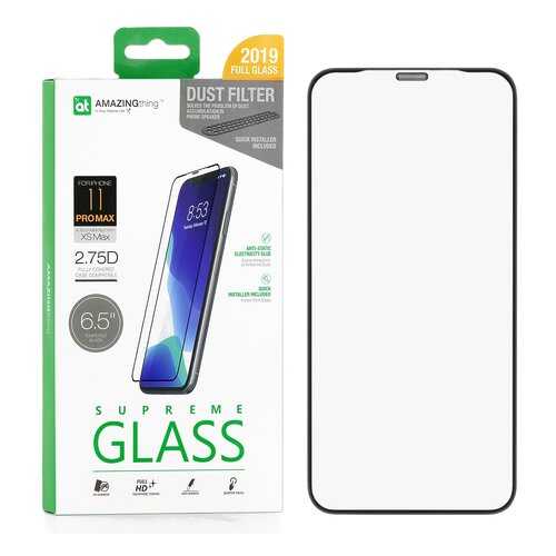 Защитное стекло AMAZINGthing SupremeGlass Dust Filter Black 0.3mm для Apple iPhone XS Max в Евросеть