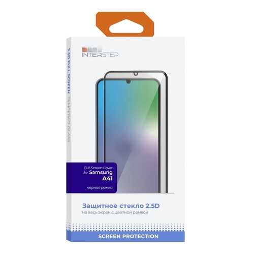 Защитное стекло для смартфона InterStep Full Screen Cover для Galaxy A41, Black в Евросеть