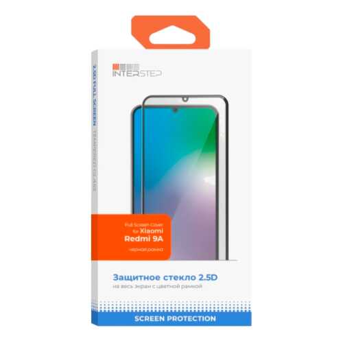 Защитное стекло InterStep для Full Screen Cover Xiaomi Redmi 9A Black в Евросеть