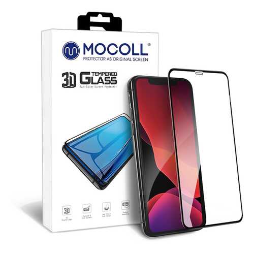 Защитное стекло MOCOLL 3D MIX для iPhone 11 PRO MAX / XS MAX Черное (Серия Pearl) в Евросеть